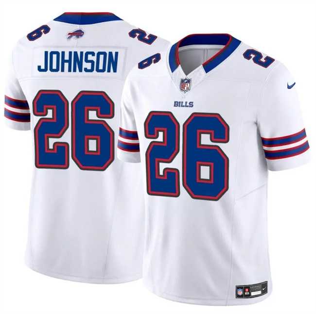 Men & Women & Youth Buffalo Bills #26 Ty Johnson White 2024 F.U.S.E. Vapor Untouchable Limited Stitched Jersey Dzhi